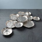 charcuterie cluster platter in metallic silver