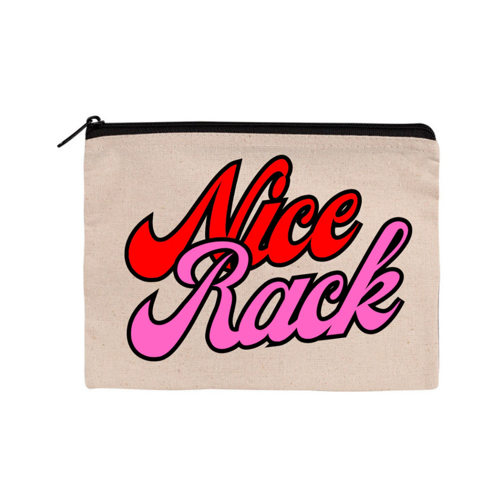 Mahjong Zippered Canvas Pouch