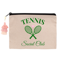 Tennis Zippered Canvas Pouch