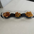 Black Triple Lucite Candy Dish