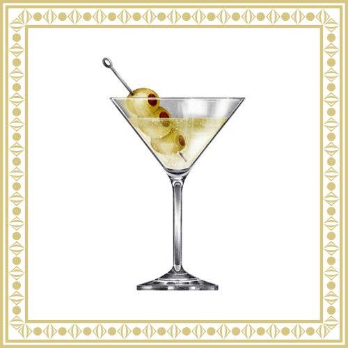 martini cocktail napkins