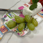 Mahjong Charcuterie Cheese Board & Wood Spreader Set