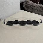 Black Triple Lucite Candy Dish