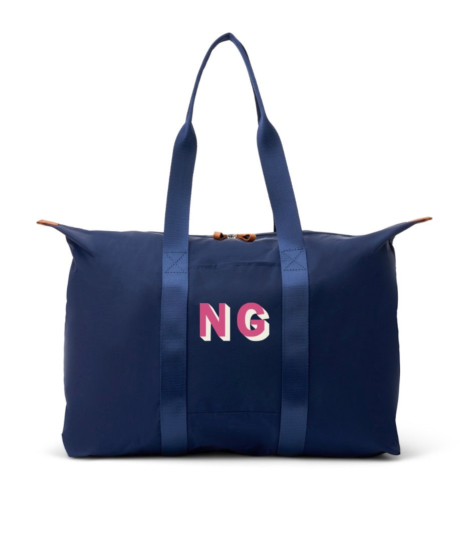 Monogrammed Packable Weekender Tote Bag