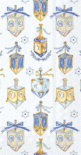 Hanukkah Dreidels Paper Guest Towel Napkins