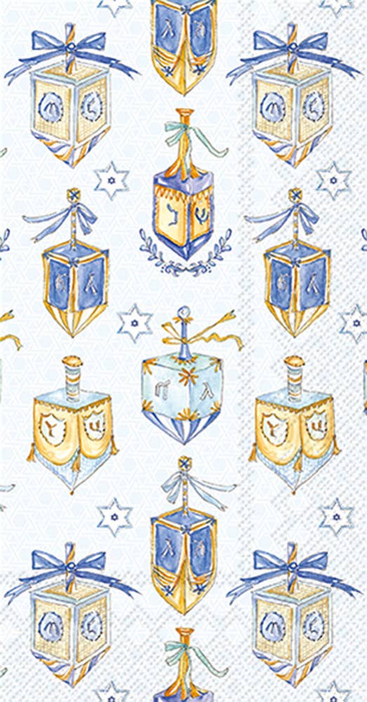Hanukkah Dreidels Paper Guest Towel Napkins