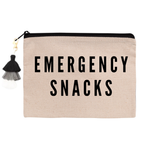Emergency Snacks Zippered Canvas Pouch