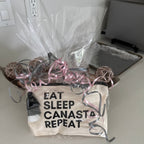 Canasta Zippered Canvas Pouch