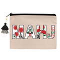 Mahjong Zippered Canvas Pouch