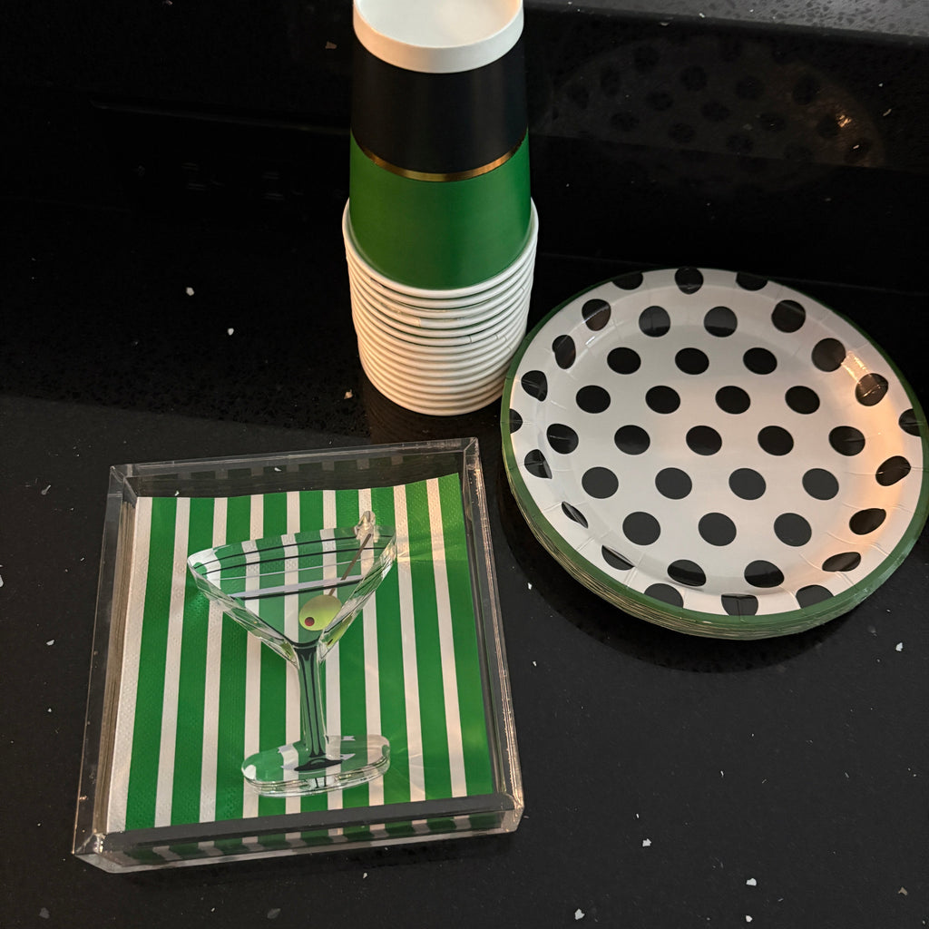 Cocktail Napkin Holder with Napkin Weight