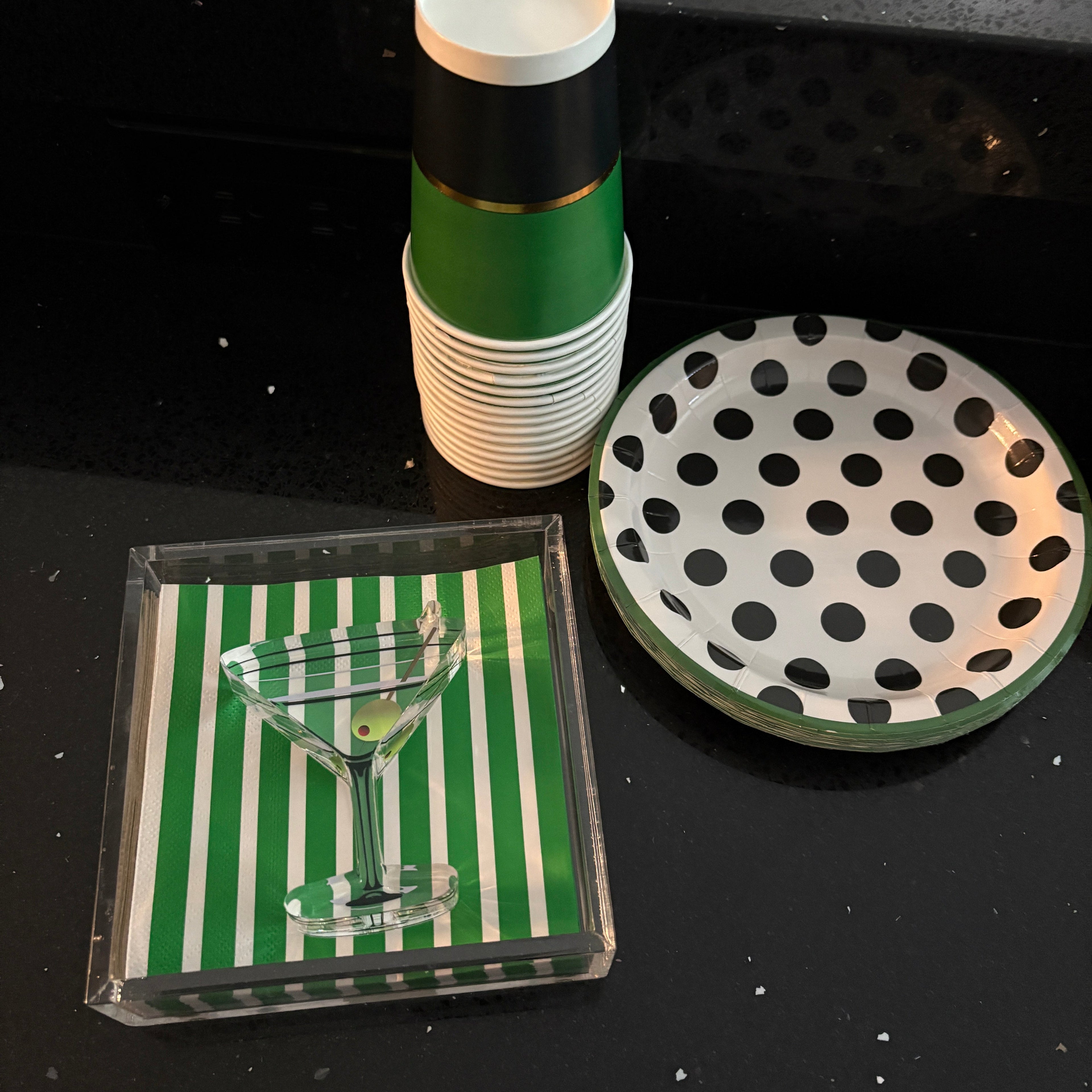 Cocktail Napkin Holder with Napkin Weight