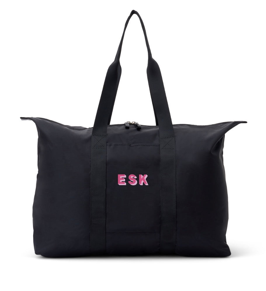 Monogrammed Packable Weekender Tote Bag