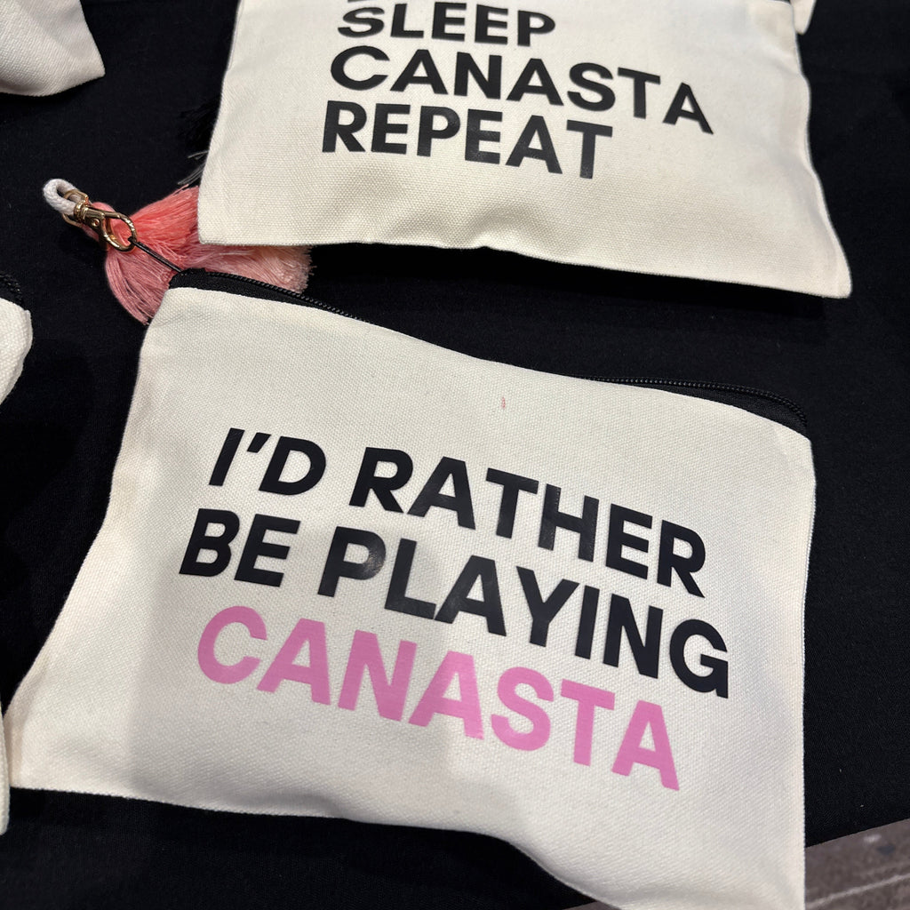 Canasta Zippered Canvas Pouch