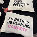 Canasta Zippered Canvas Pouch