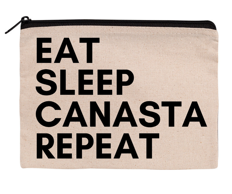 Canasta Zippered Canvas Pouches