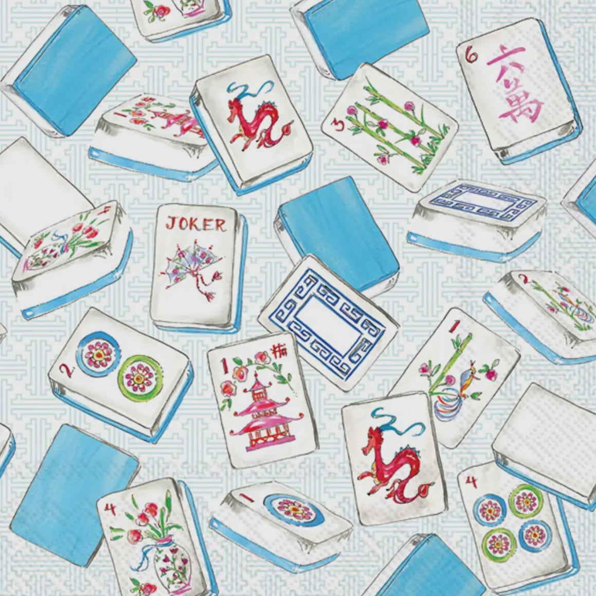 mahjong cocktail napkins