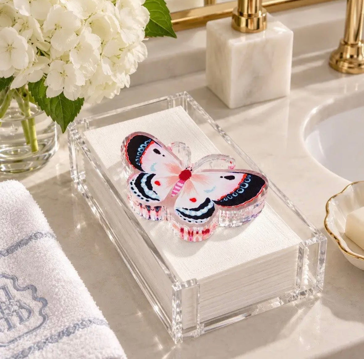 Guest Towel Napkin Holder with Napkin Weight