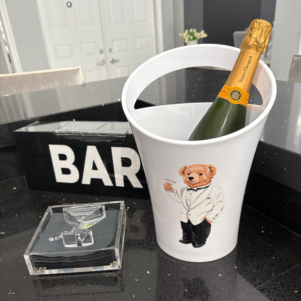 Cocktail Napkin Holder with Napkin Weight