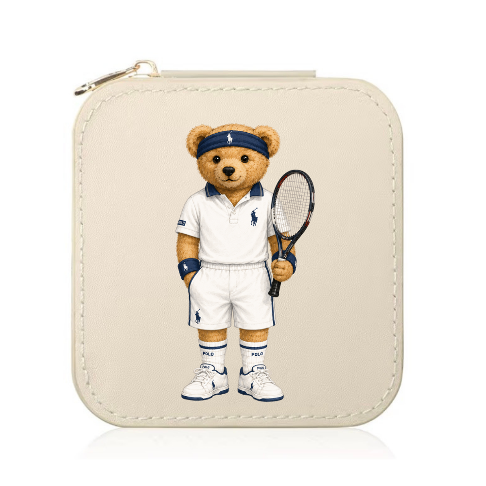 Tennis Bear Travel Jewelry Box
