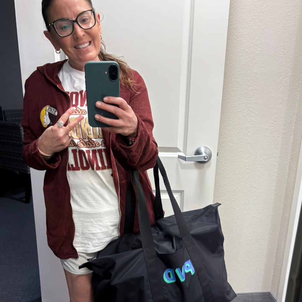 Monogrammed Packable Weekender Tote Bag