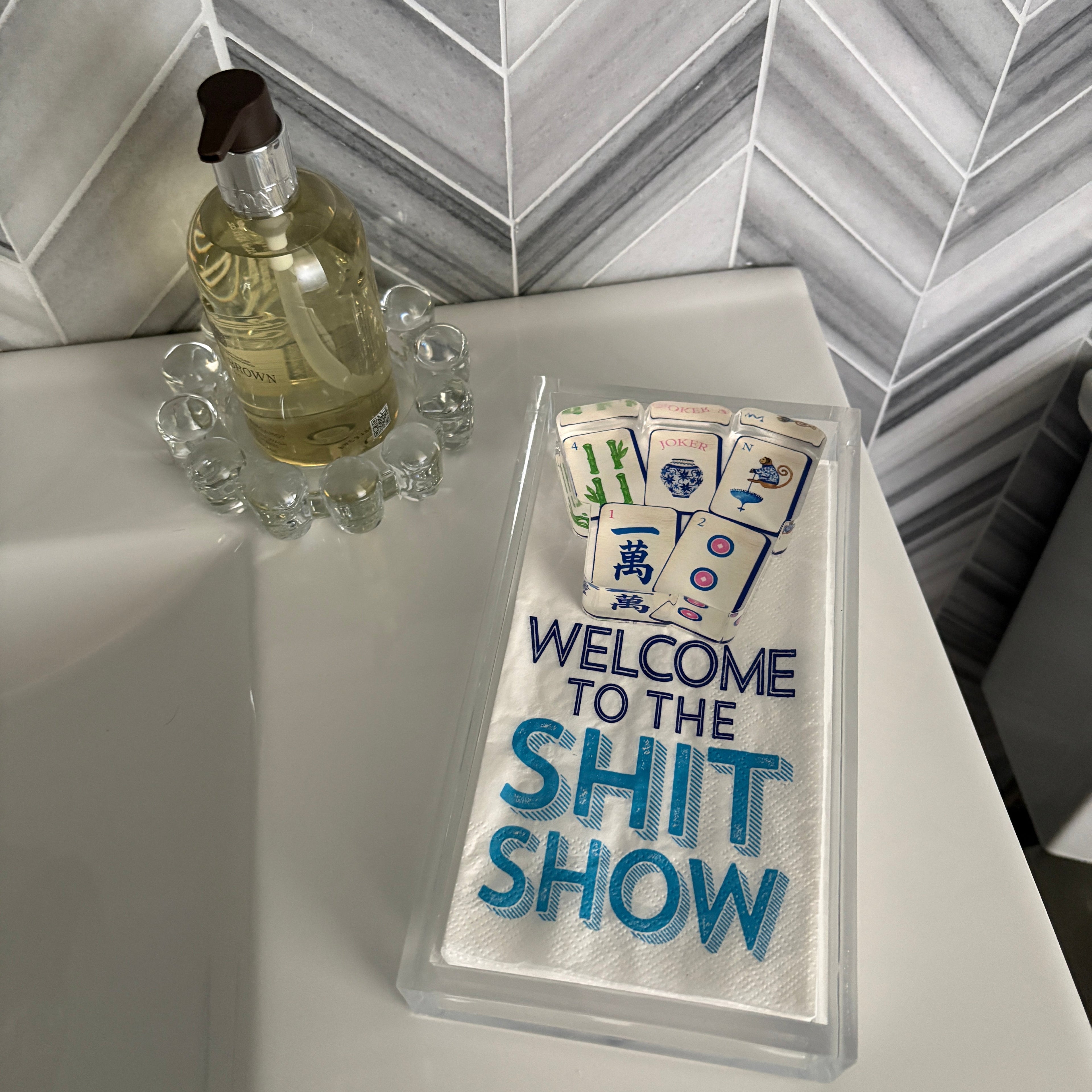 Guest Towel Napkin Holder with Napkin Weight