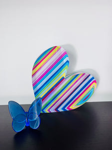 Multi-Color Acrylic Heart Block