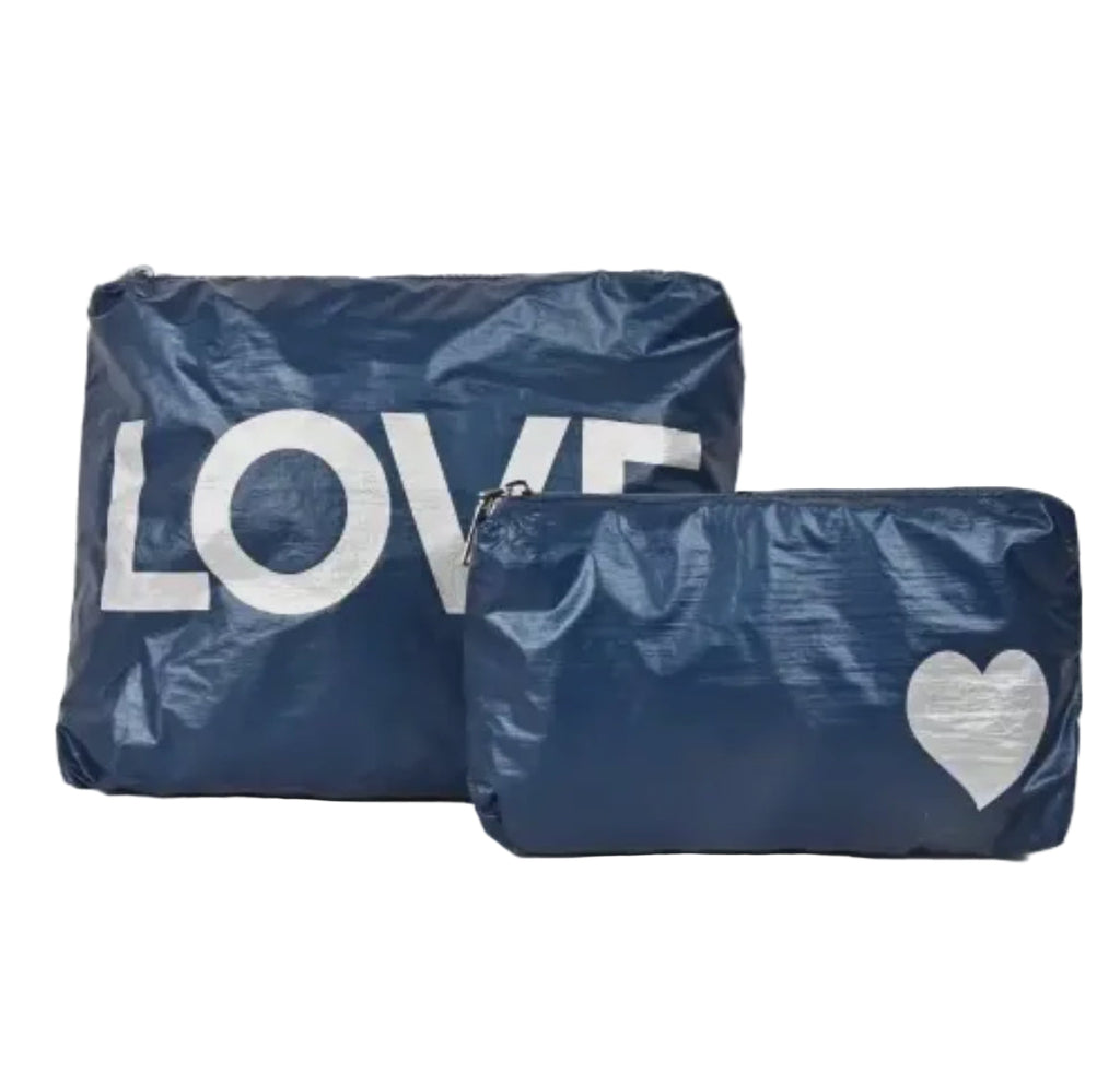 Metallic Cosmetic Bag Set