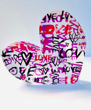 Load image into Gallery viewer, Graffiti Love Acrylic Heart Block
