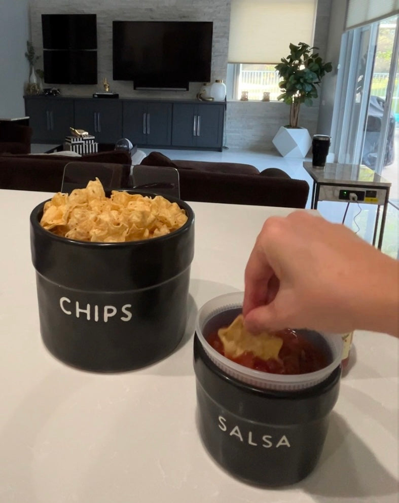 Chips and Salsa Ceramic Bowl Set