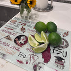 FSU Florida State University College Glass Serving Tray/Cutting Board