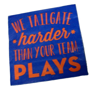 College Tailgate Cocktail Napkins