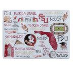 FSU Florida State University College Glass Serving Tray/Cutting Board