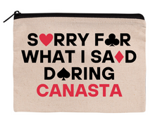 Load image into Gallery viewer, Canasta Zippered Canvas Pouches
