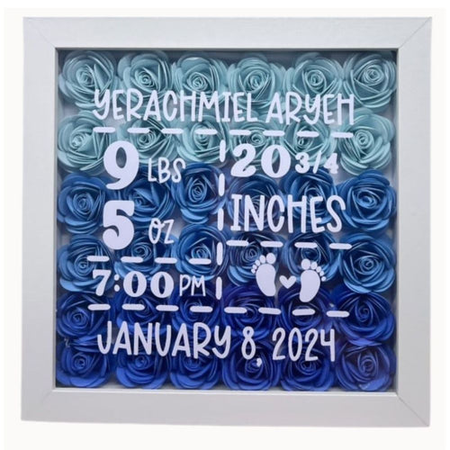 Baby Stats Shadow Box