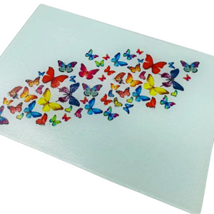 Butterfly Glass Serving Tray/ Cutting Board