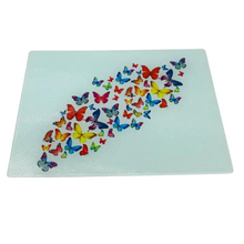 Load image into Gallery viewer, Butterfly Glass Serving Tray/ Cutting Board
