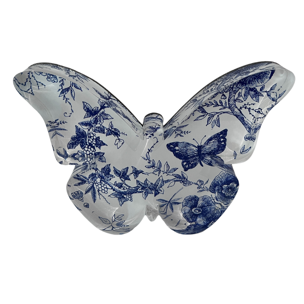 Chinoiserie Acrylic Butterfly Block