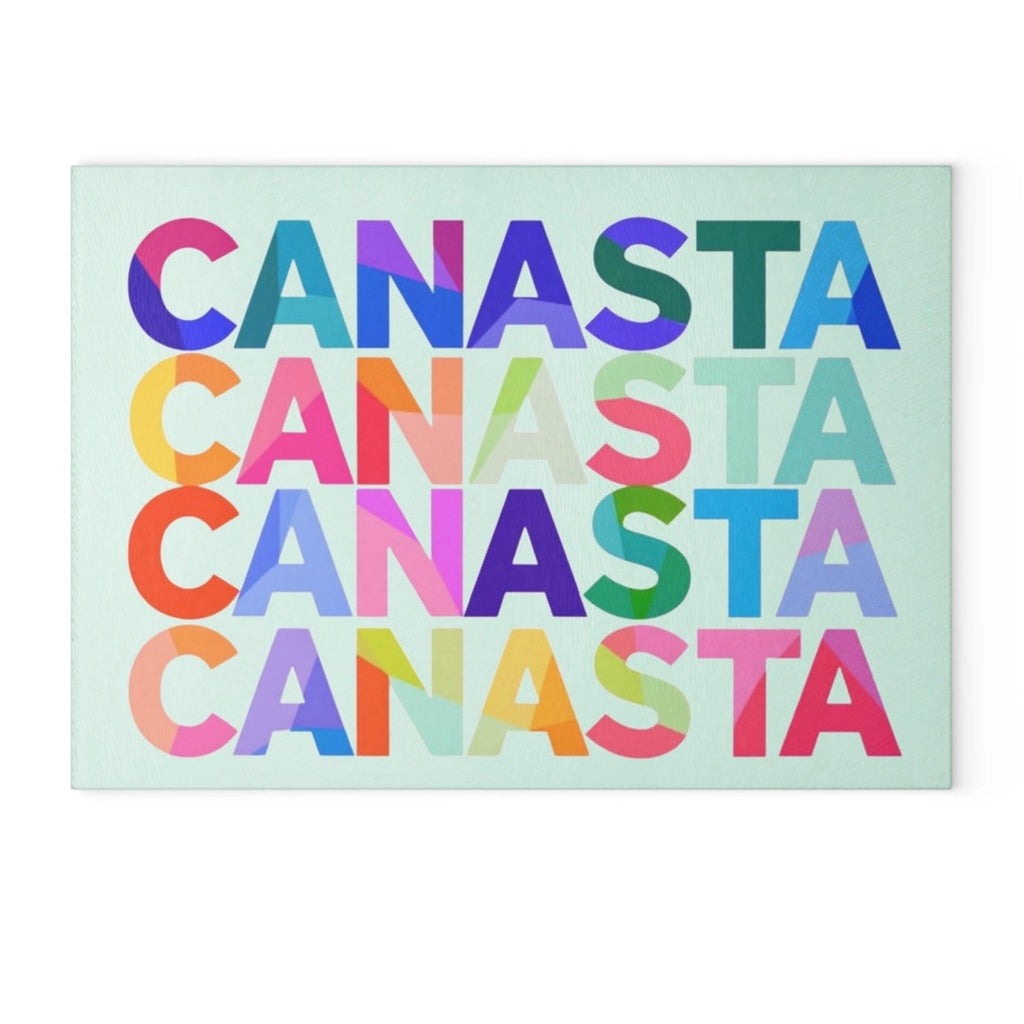 canasta glass serving tray cutting board