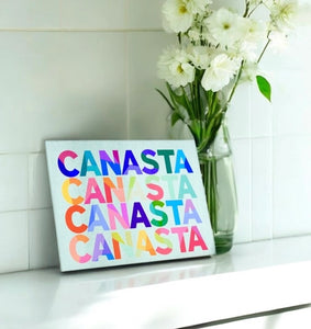 Canasta Glass Serving Tray/ Cutting Board
