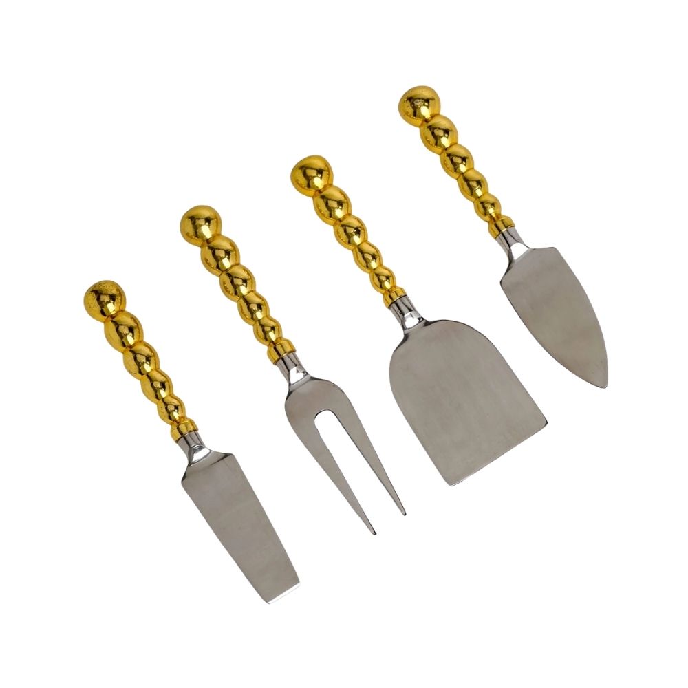 Gold Ball Beaded Cheese Knives