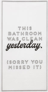 Clean Bathroom Guest Napkins