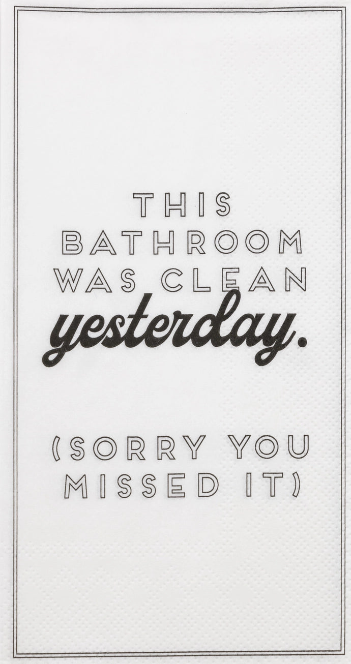 Clean Bathroom Guest Napkins
