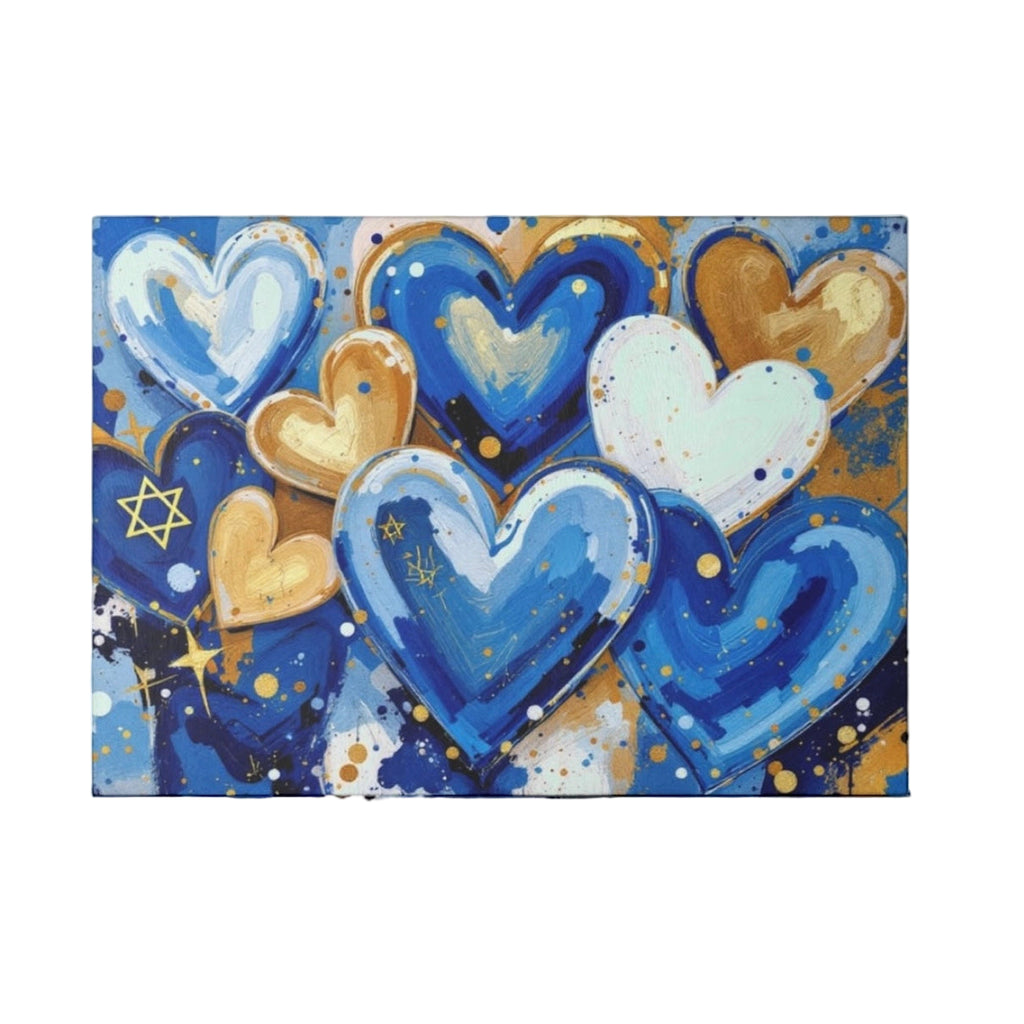 Hanukkah Glass Cutting Board Serving Tray or Menorah Drip Tray