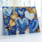 Hanukkah Glass Cutting Board Serving Tray or Menorah Drip Tray