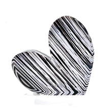 Load image into Gallery viewer, Black &amp; White Acrylic Heart Block
