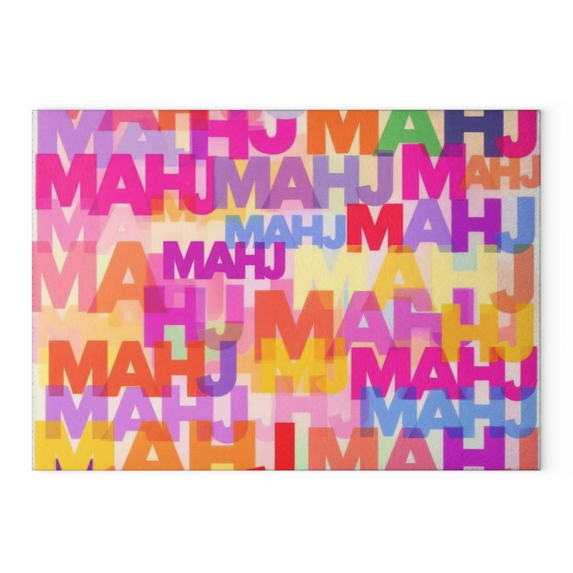 mahjong glass serving tray cutting board