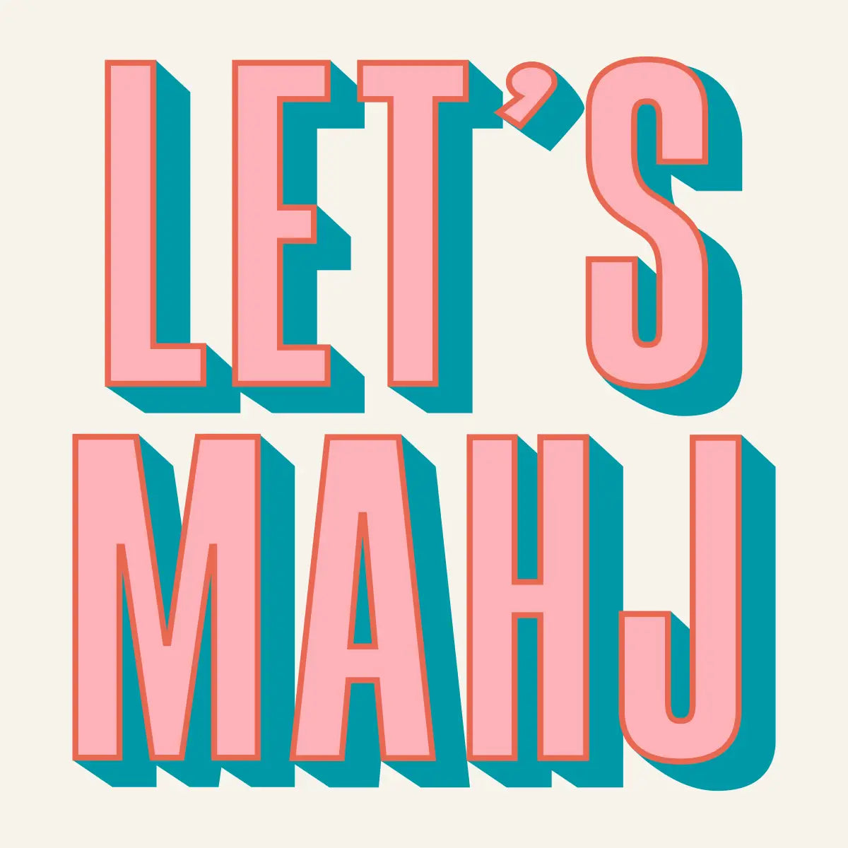 Let's Mahj Cocktail Napkins