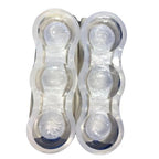 Pearl White Triple Lucite Candy Dish