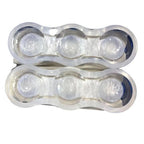 Pearl White Triple Lucite Candy Dish