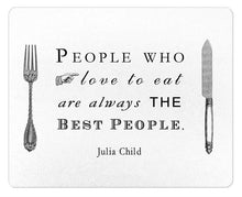 Load image into Gallery viewer, Julia Child Quote Glass Serving Tray/ Cutting Board

